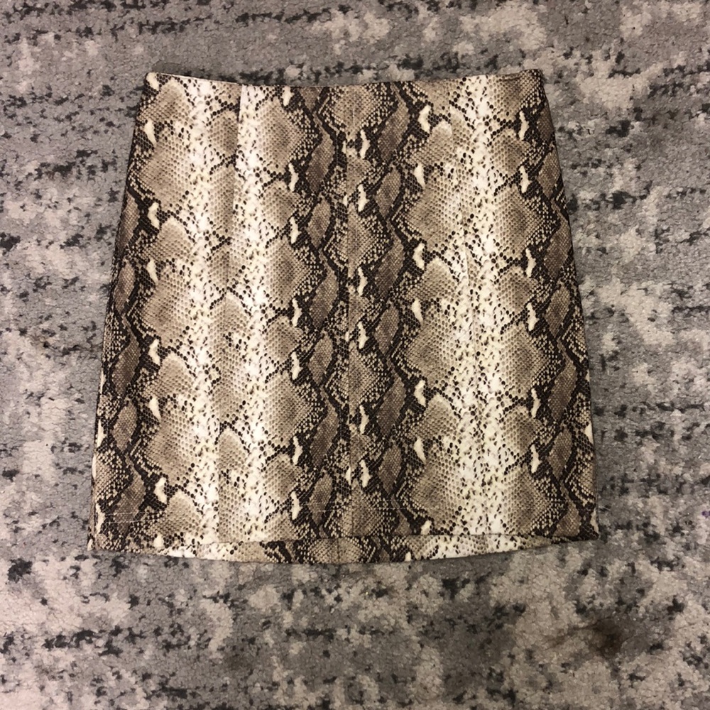 Snake Skin Mini Skirt